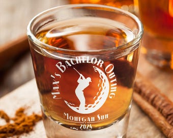 Vaso de chupito de golf para despedida de soltero, vaso de chupito para viaje de golf, regalo de despedida de soltero para padrino de boda, regalo de golf personalizado, regalo de novio para él