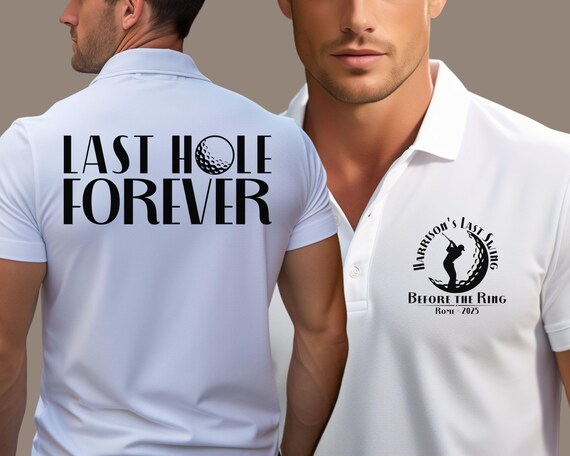 Custom Bachelor Party Golf Polo Shirt Personalized Groom Attire Groomsmen Attire for Groom Fun Gift Idea for Golf Lovers Polo for Groomsman