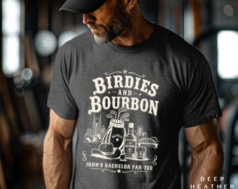 Birdies and Bourbon Golfshirt Nashville Junggesellenabschieds-T-Shirt Tennessee Whiskey Golftrip Männerwochenende Trauzeugen-Shirt