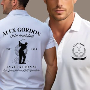 Birthday Gift for Golfer Polo Shirt for Man Birthday Golf Gift Golfer Present Fun Golf Apparel Mens Golf Shirt Custom Golf Collared Shirt
