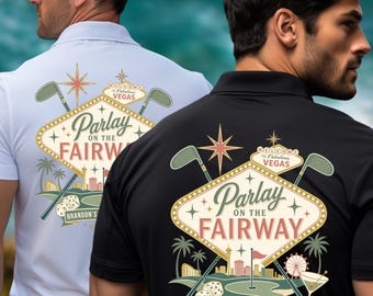 Vegas Bachelor Invitational Golf Polo – Junggesellenabschieds-Shirt aus Las Vegas – Golf-Polo für Trauzeugen – Golfreise für den Bräutigam – Männerwochenende