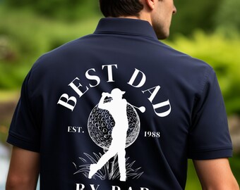 Camiseta de golf estilo polo personalizada para papá, regalo del Día del Padre, regalo de cumpleaños para papá, polo de golf personalizado para hombre