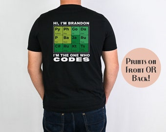 Regalo personalizado para desarrollador web camisa programador camisa divertida programación regalo camisa regalo para ingeniero de software camiseta regalo divertido para nerd codificador