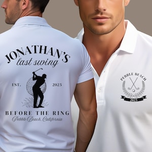 Golf Lovers Polo Golf Custom Bachelor Polo Shirt Personalized Golf Polo Shirt Custom Golf Tournament Shirt Custom Golf Attire Fun Gift Idea