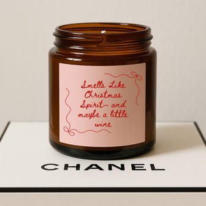 Funny Christmas Candle Gift for Coworker Secret Santa Sarcastic Holiday Candle Gift Pink Bow Coquette Aesthetic Funny Christmas Gift Candle