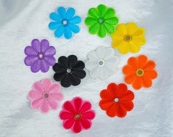 Daisy Lace Patches | Roller Skate Accessories | Shoe Lace Accessories | Lace Patches | Multicolor Patches | Lace Charms | Skate Charms