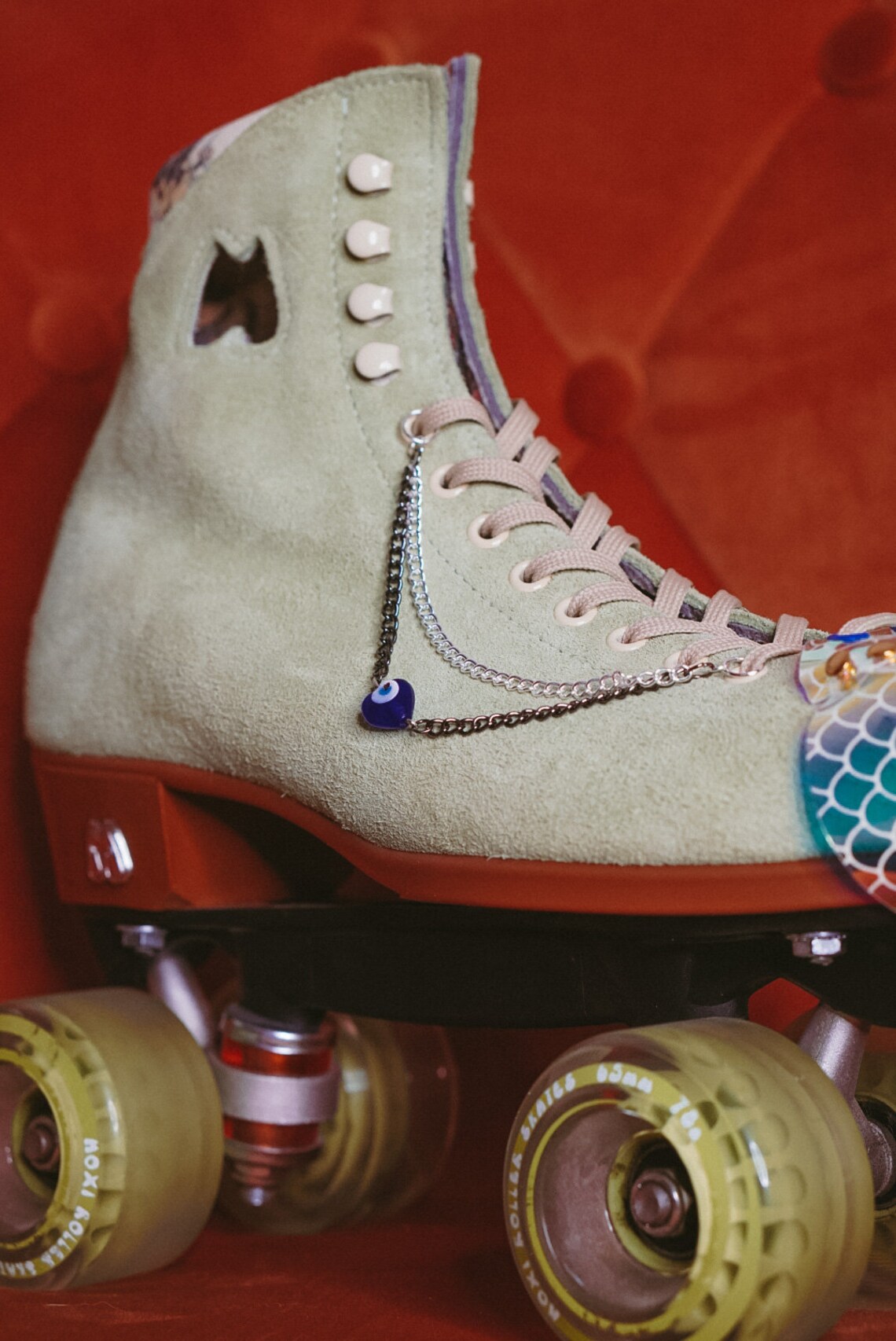 Roller Skate Accessories Lace Eyelet Chain Two Toned Etsy