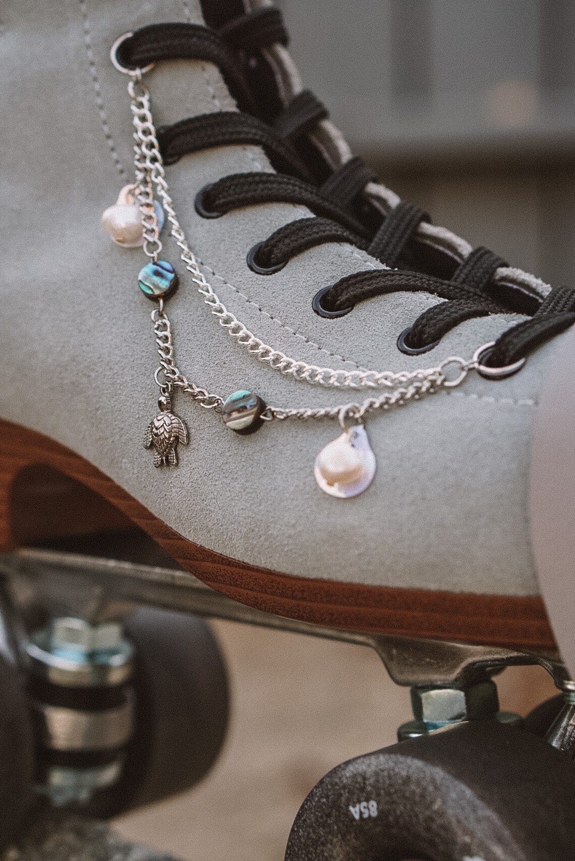 Roller Skate Accessories Lace Eyelet Chain Two Toned Etsy