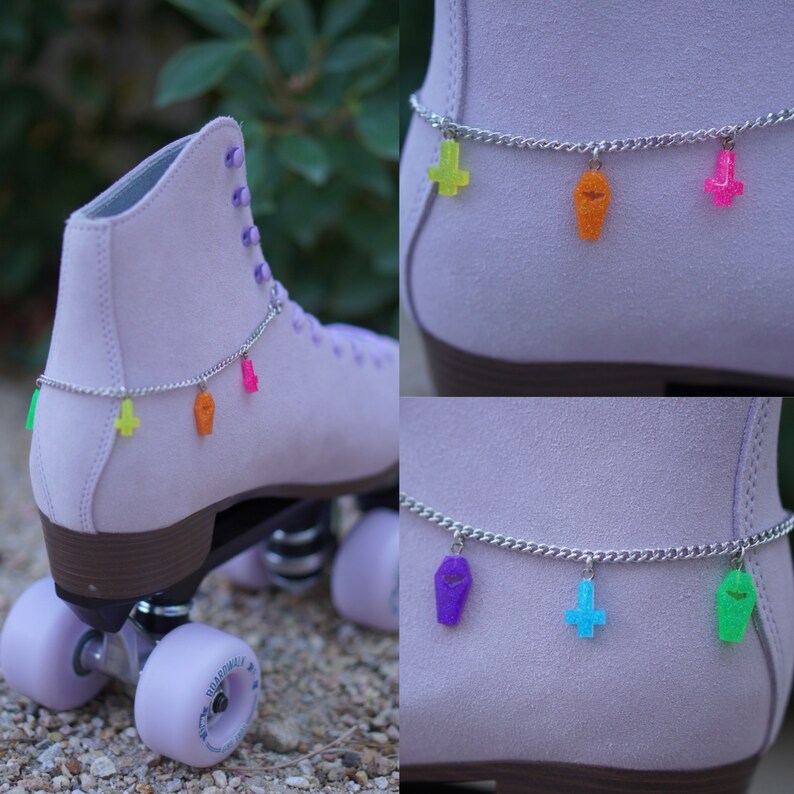 Roller Skate Accessories Skate Chains Silver Skatelet With Etsy