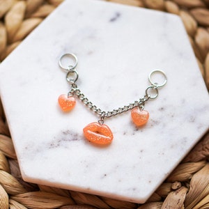 UV COLOR CHANGING to Orange Mini Lacelet | Roller Skate Accessories | Shoe Accessories | Silver Skate Chain | Boot Chain