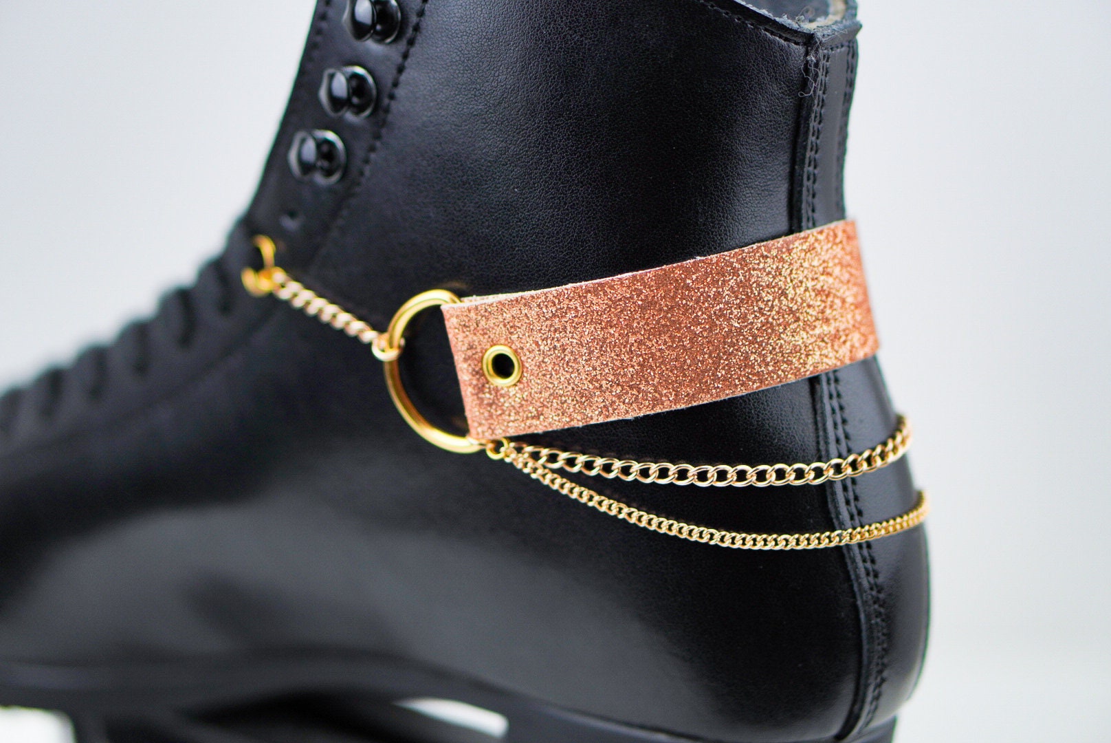 Gold Glitter Boot Harness Roller Skate Accessories Boot Etsy