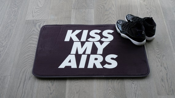 Hype Beast Home Decoration Sneaker Mat Kiss My Airs Black Doormat Sneaker Rug Hype Beast Home Decoration Sneaker Mat Kiss My Airs Black Doormat Sneaker Rug