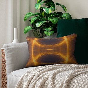 Abstract Art Spun Polyester Lumbar Pillow