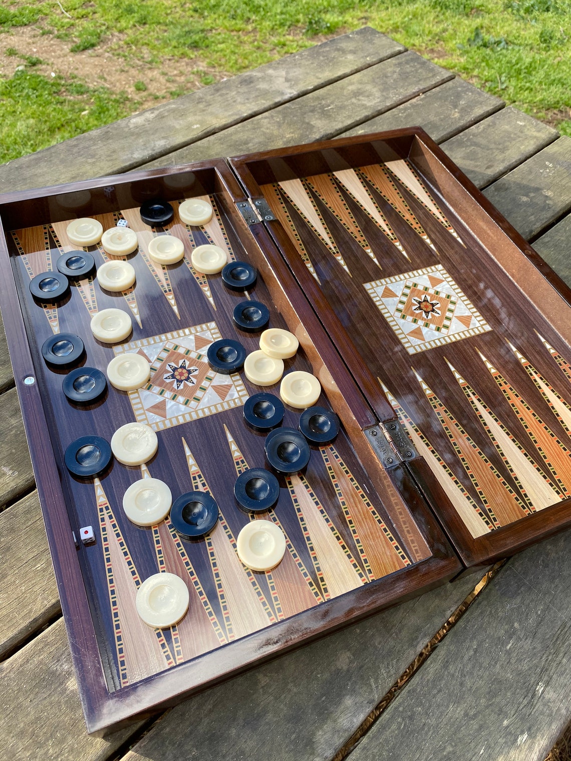 Wooden Chess and Backgammon Set Backgammon Board Set Luxury Etsy
