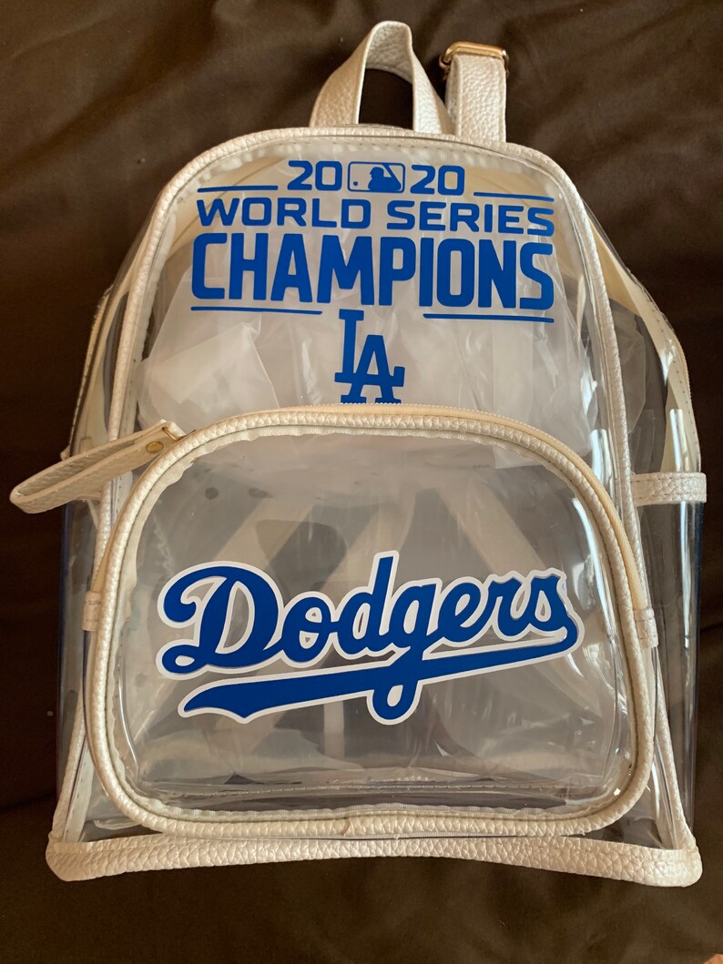 clear dodgers backpack