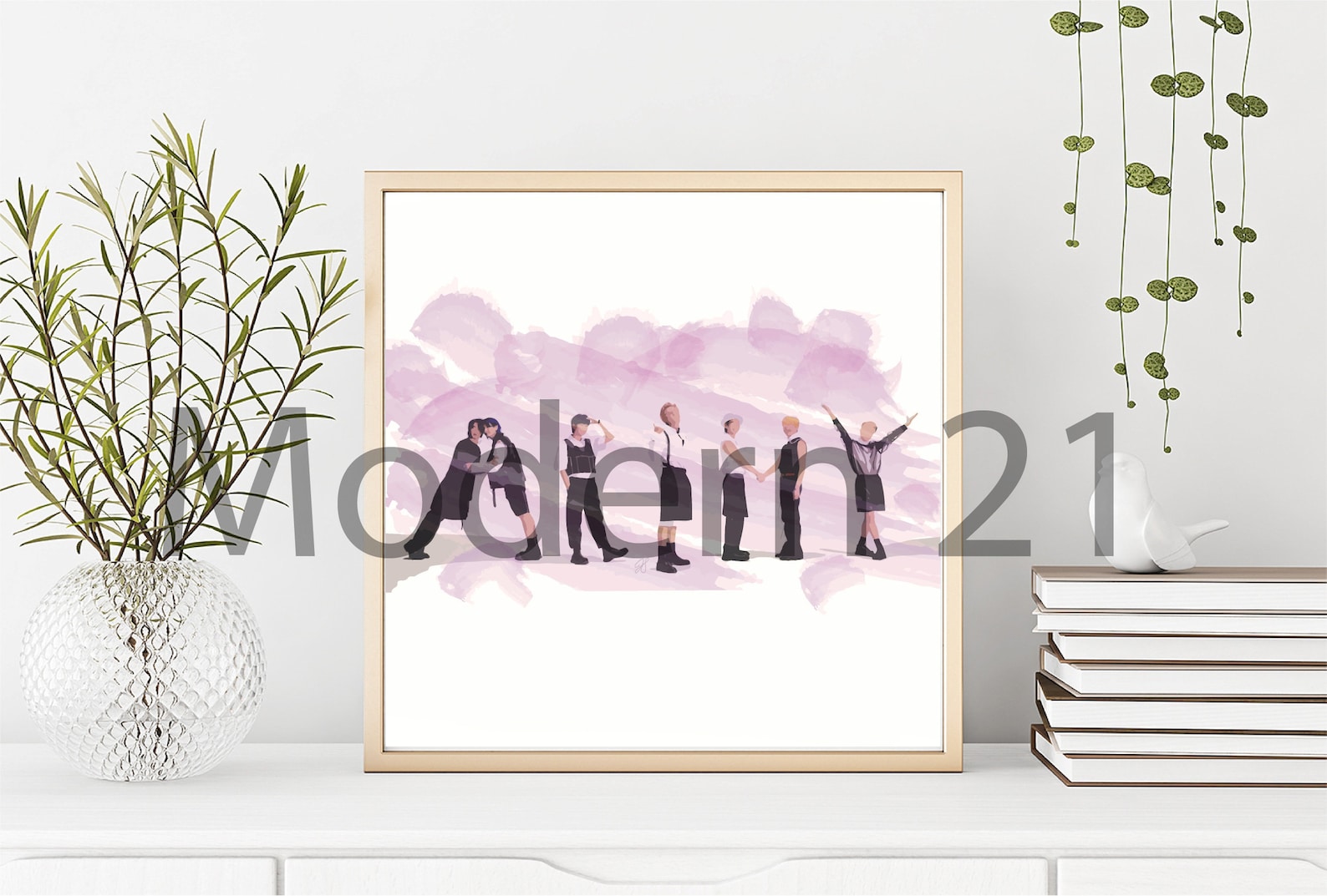 BTS Butter Poster Print Watercolor ARMY pose Illustration Wall | Etsy