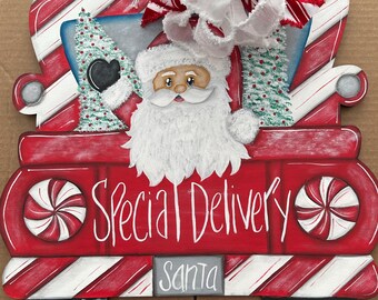 Christmas Santa Clause Truck Door Hanger