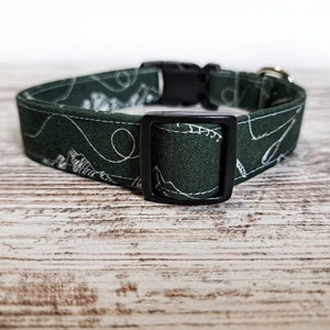 Wilderness Dog Collar, Forest Green, Hiking, Fishing, Outdoors, Dog Collar, Boy Dog Collar