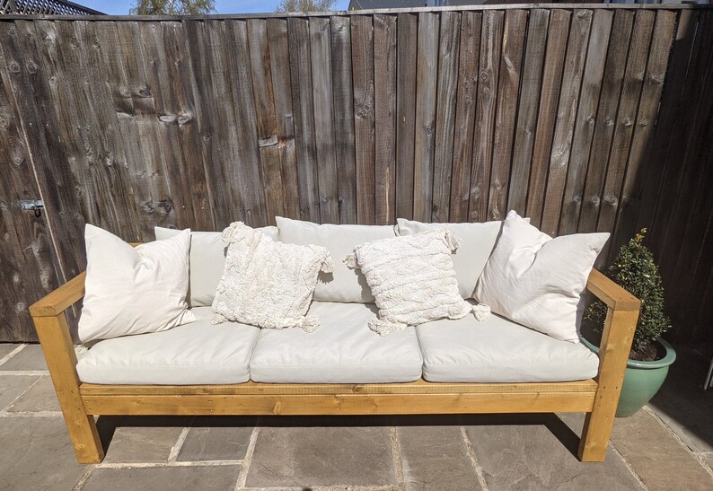 Garden Furniture Solid Wood Outdoor Sofa Bench Patio Etsy UK