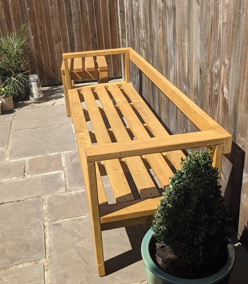 Garden Furniture Solid Wood Outdoor Sofa Bench Patio Etsy UK