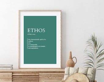 Ethos print poster - digital download, wall art, housewarming gift, home decor