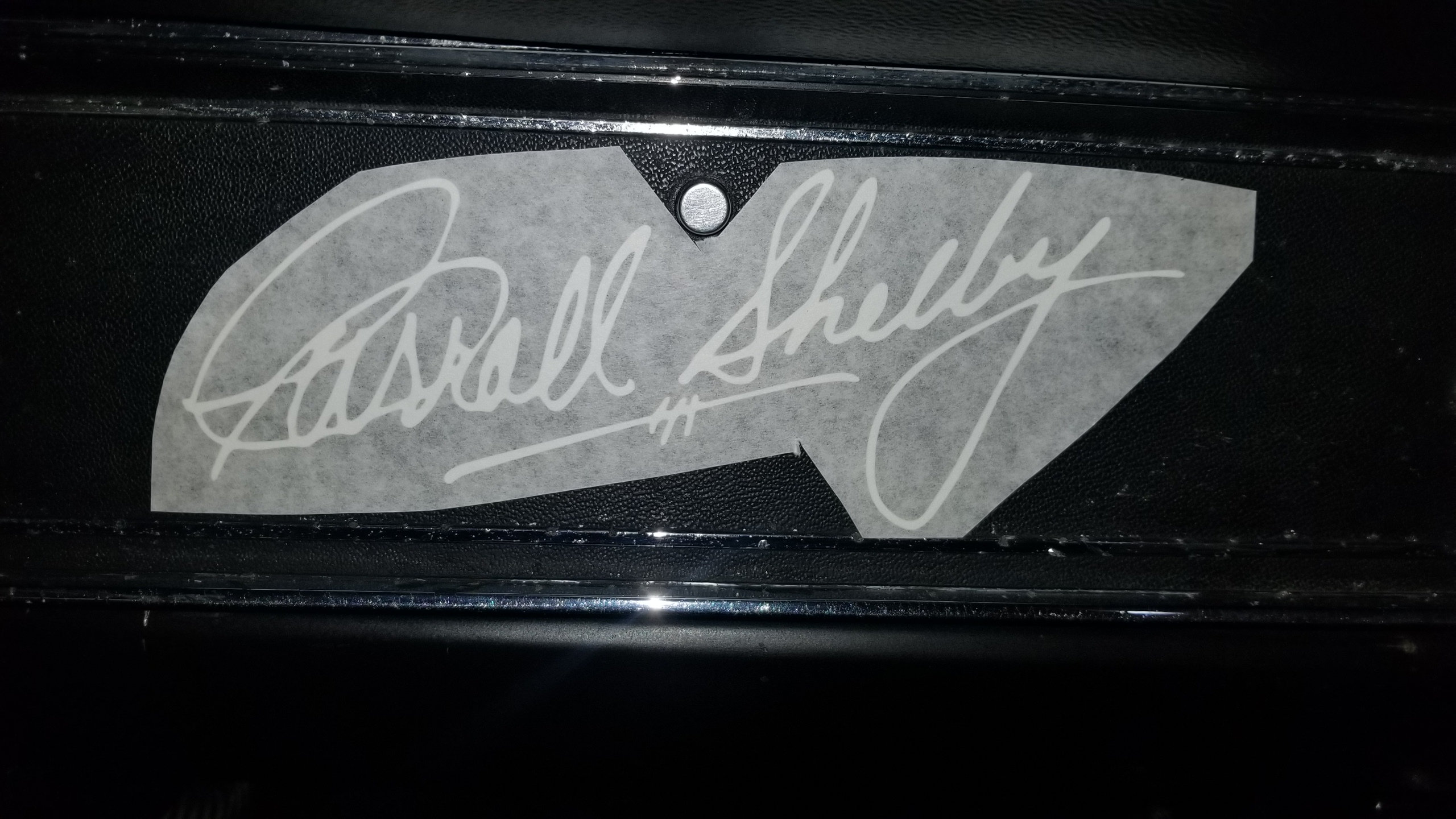 Carroll Shelby Signature Decal – Silver – For Interior/Exterior – Ford Mustang – 3M