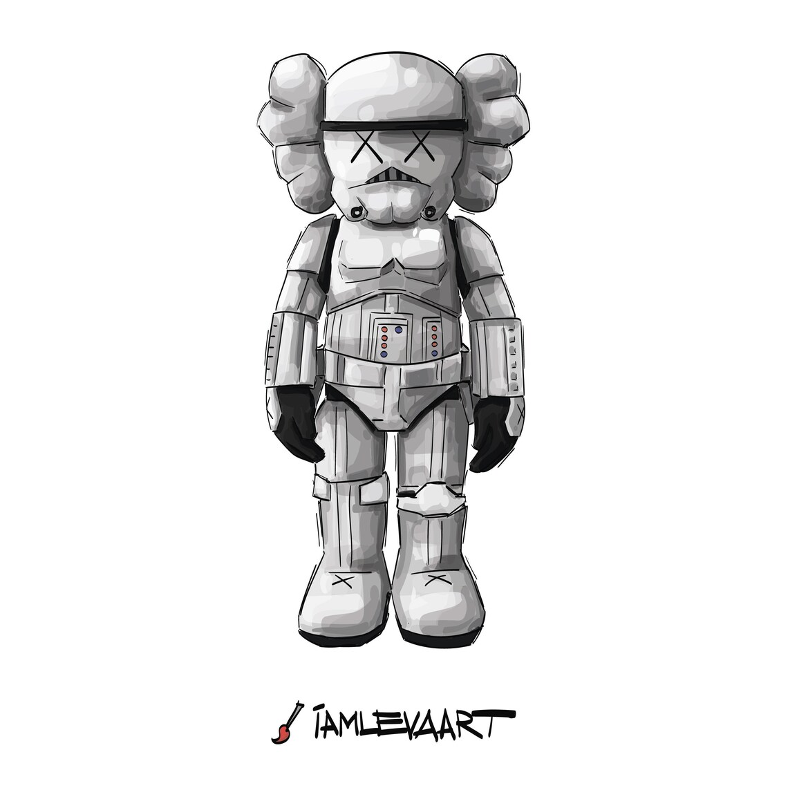 Kaws Art Print Kaws Art Poster Kaws wall art Digital Art Etsy