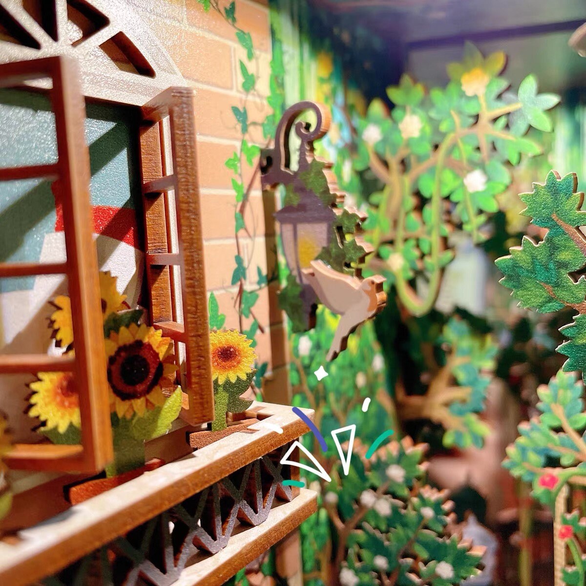 DIY Wooden Book Nook Diorama Miniature Assembly Wooden Bookend Etsy UK