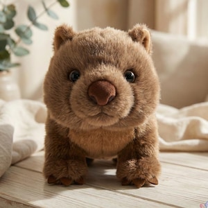 Kawaii Wombat Stuffed Animal Plush Pillow,Emotional Support Wombat Plush,Kawaii Anxiety Relief Stuffed Animal,plush toys gifts for kids her