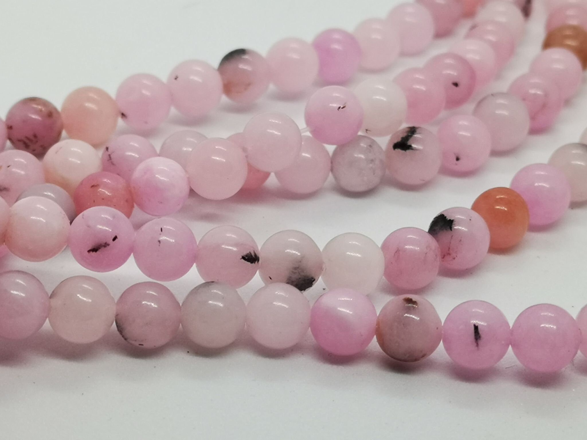Natural Cherry Blossom Jasper Bead Strands Etsy