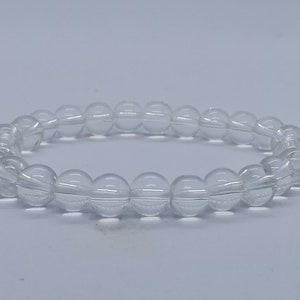 Rock Crystal Handmade Beaded Stretch Bracelet