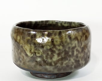 Matcha chawan. Handmade teabowl. Stoneware studio pottery.