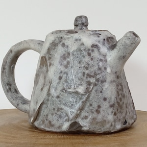 Handmade Teapot. White Shino.