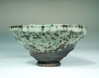 Chawan. Handmade tea bowl. Stoneware studio pottery.