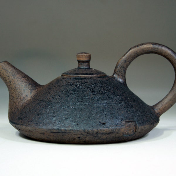 Handmade teapot. Stoneware studio pottery. Wabi sabi tea ceramics.. air freight