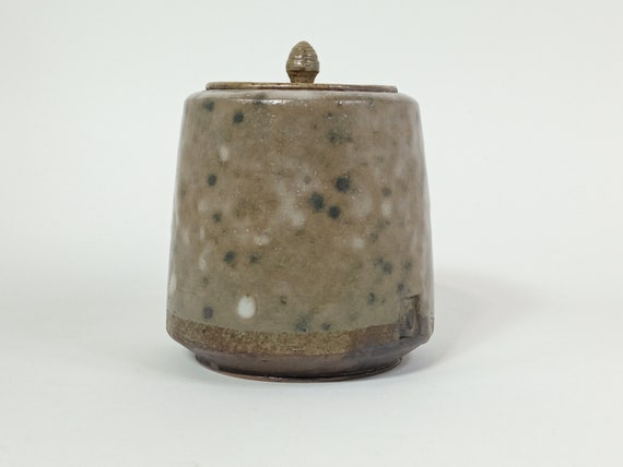 Ceramic Tea jar. Studio Pottery Conteiner. Tea Caddy.