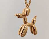 Balloon Dog Necklace, Titanium, Dog Dad Necklace, Gift for Dog Lover, Stainless Steel Necklace, Waterproof Necklace, Men 39 s Necklace, Pet Set