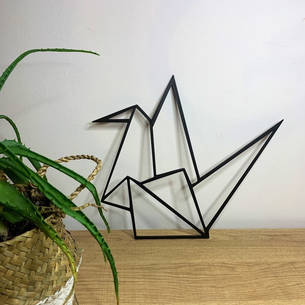 Oiseau origami décoration murale