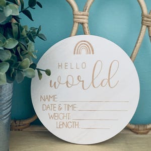 Anuncio de nacimiento, tarjeta de anuncio de madera, anuncio de embarazo, anuncio, niña niño, regalo de nacimiento, decoración de pared