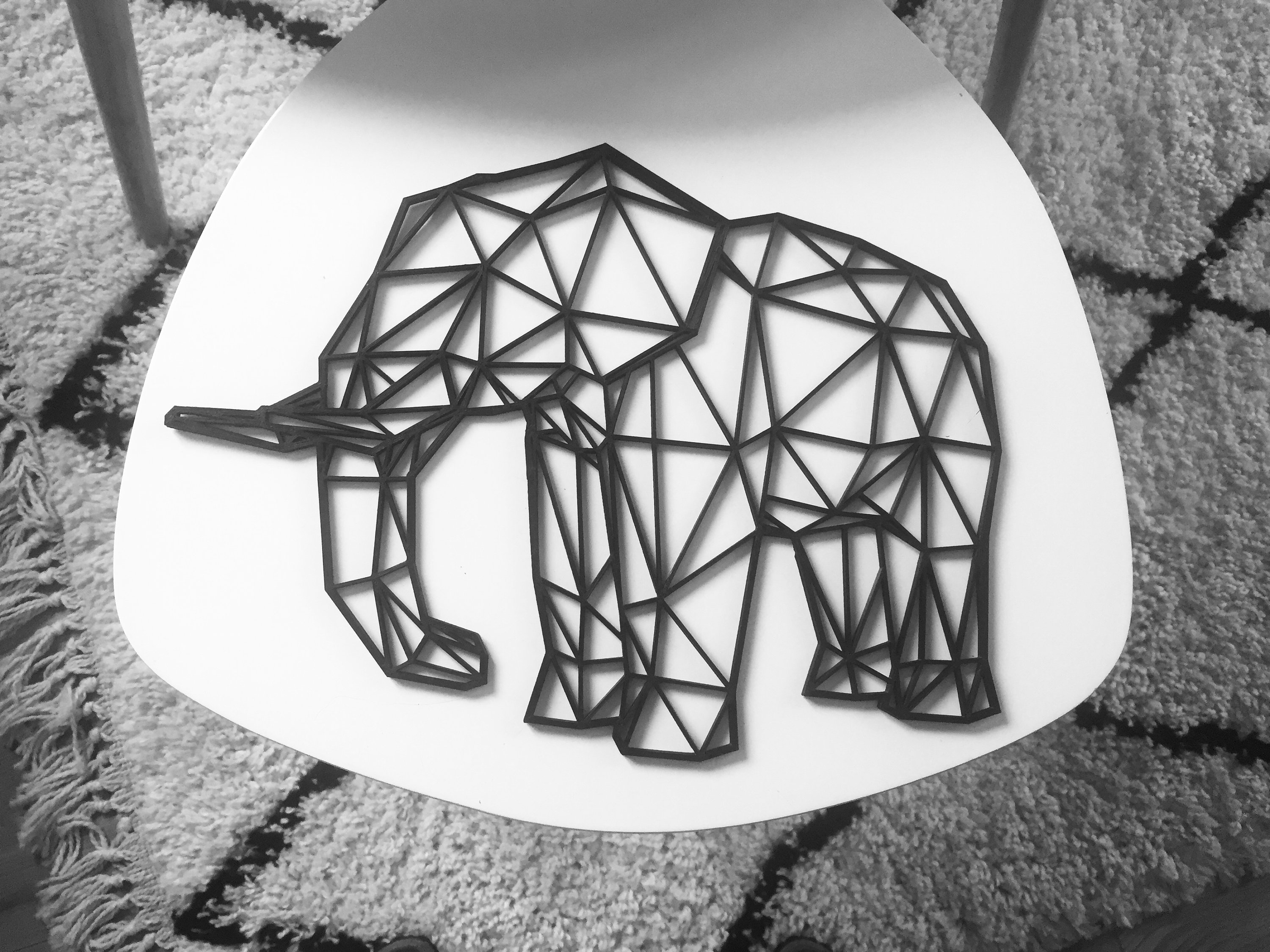 Elephant, Décoration Murale, Art Intérieure, Décor Salon, Déco Mural, Objet Décor | 30 cm