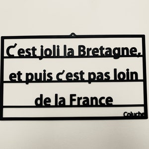Bretagne Wanddekoration / Bretonischer Spruch