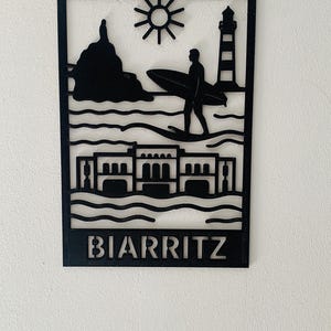 Decoración de pared de Biarritz - Arte mural del País Vasco - Impresión 3D