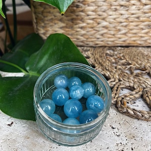 Mini Aquamarine spheres