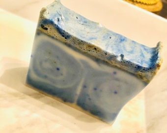 100% All natural SOAP- Blue Bliss Bar, Coconut and Lavender