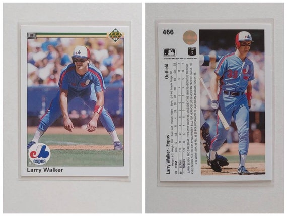 Larry Walker Montreal Expos 1990 Fleer # 363 Rookie Card