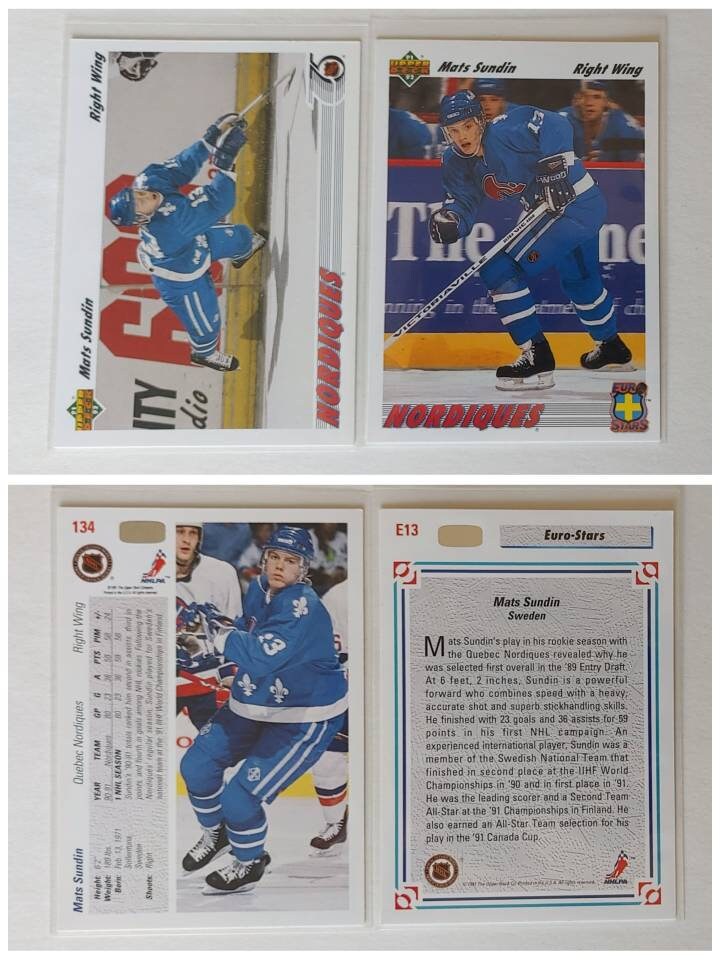 Mats Sundin ROOKIE Cards 11 Hockey Cards to Choose From Etsy