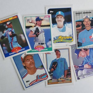 Cartes Randy Johnson ROOKIE + 21 cartes de baseball au choix ! 1989-1996 | Mariners de Seattle, Expos de Montréal