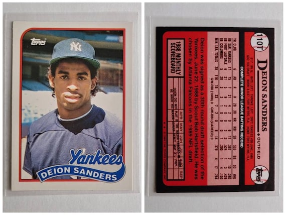 Buy Deion Sanders ROOKIE Cards 8 Baseball Cards to Choose From Online in  India 