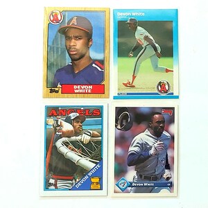 Devon White ROOKIE cards included in 4-card lot! 1987-1993 | Toronto Blue Jays