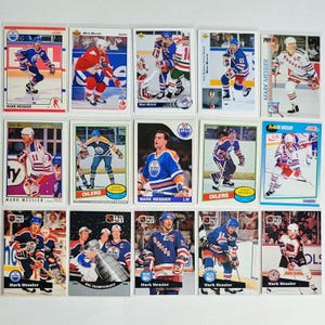 Mark Messier hockey card lot, 1985-1994 | 15 cards included! Edmonton Oilers, New York Rangers